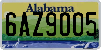 AL license plate 6AZ9005