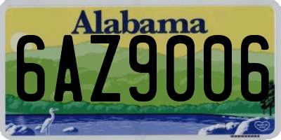AL license plate 6AZ9006