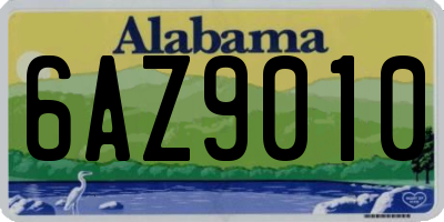 AL license plate 6AZ9010