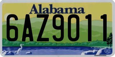 AL license plate 6AZ9011