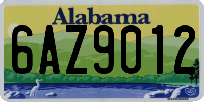 AL license plate 6AZ9012