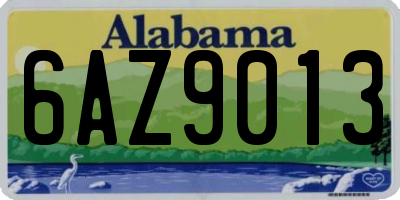 AL license plate 6AZ9013