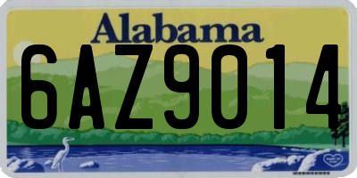 AL license plate 6AZ9014