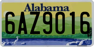 AL license plate 6AZ9016