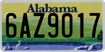 AL license plate 6AZ9017