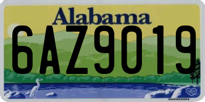 AL license plate 6AZ9019
