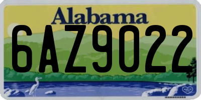 AL license plate 6AZ9022
