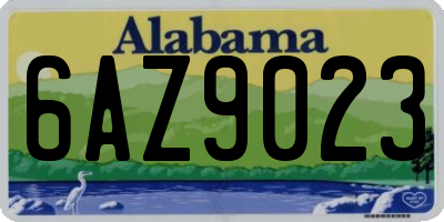 AL license plate 6AZ9023