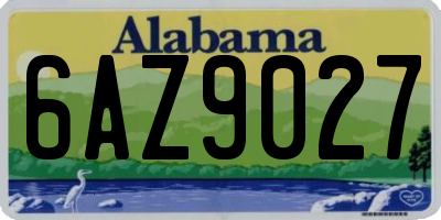 AL license plate 6AZ9027