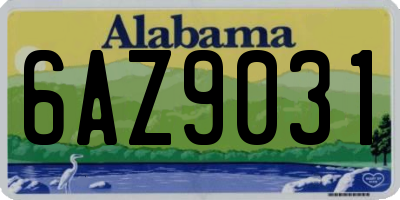 AL license plate 6AZ9031