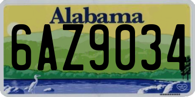AL license plate 6AZ9034