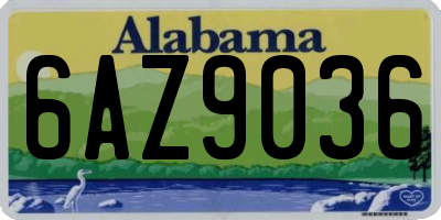AL license plate 6AZ9036