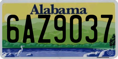 AL license plate 6AZ9037