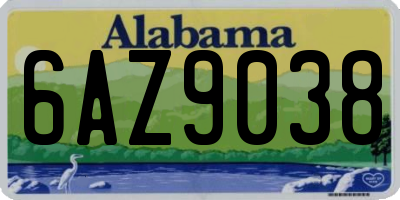 AL license plate 6AZ9038