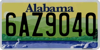 AL license plate 6AZ9040