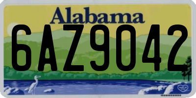 AL license plate 6AZ9042