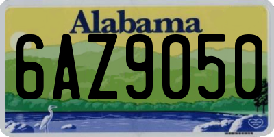 AL license plate 6AZ9050