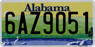 AL license plate 6AZ9051