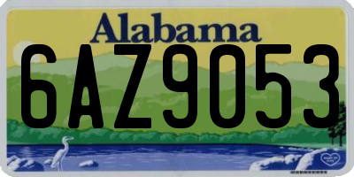 AL license plate 6AZ9053