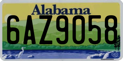 AL license plate 6AZ9058