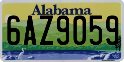 AL license plate 6AZ9059