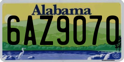 AL license plate 6AZ9070