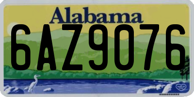 AL license plate 6AZ9076