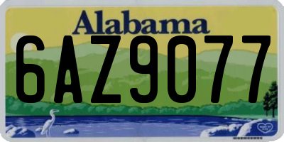 AL license plate 6AZ9077