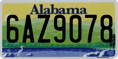 AL license plate 6AZ9078