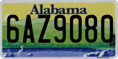 AL license plate 6AZ9080