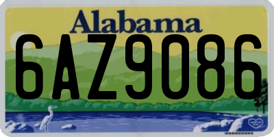 AL license plate 6AZ9086