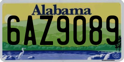 AL license plate 6AZ9089