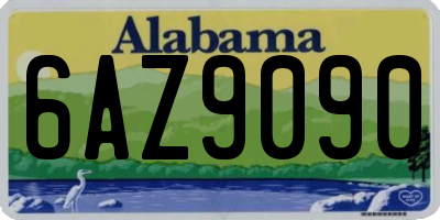 AL license plate 6AZ9090