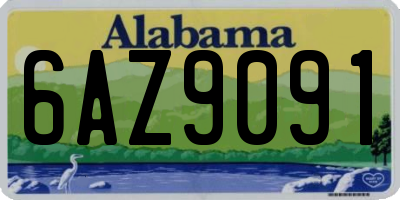 AL license plate 6AZ9091