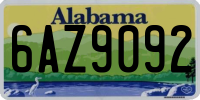 AL license plate 6AZ9092