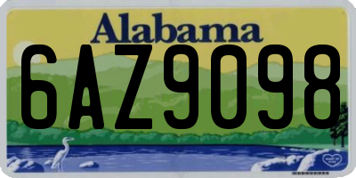 AL license plate 6AZ9098
