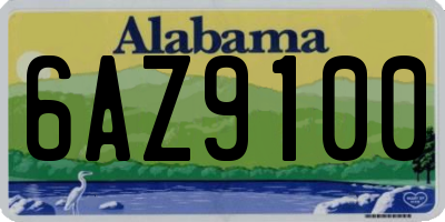 AL license plate 6AZ9100