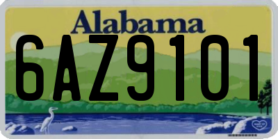 AL license plate 6AZ9101