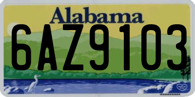 AL license plate 6AZ9103