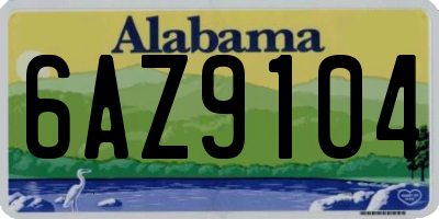 AL license plate 6AZ9104