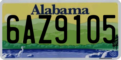AL license plate 6AZ9105