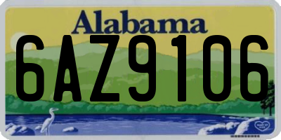 AL license plate 6AZ9106