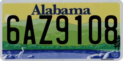 AL license plate 6AZ9108