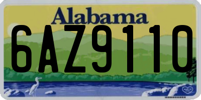 AL license plate 6AZ9110