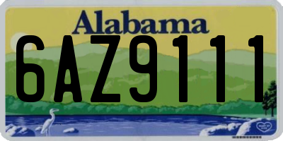AL license plate 6AZ9111