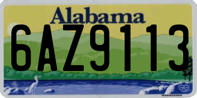 AL license plate 6AZ9113