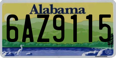 AL license plate 6AZ9115