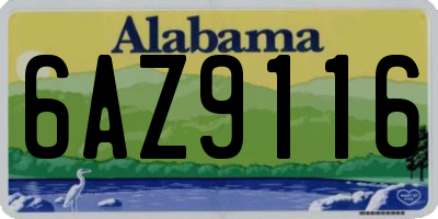 AL license plate 6AZ9116