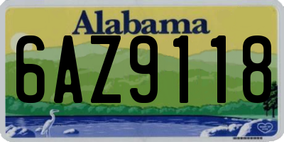 AL license plate 6AZ9118