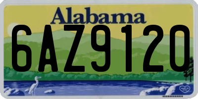 AL license plate 6AZ9120